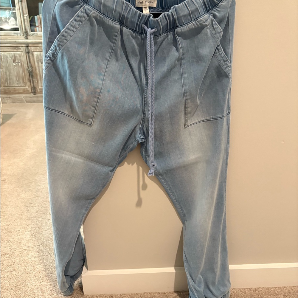 Cloth & Stone Denim Blue Joggers